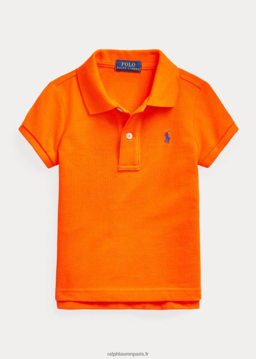 polo en maille de coton 46T60T6744 enfants Ralph Lauren voile orange