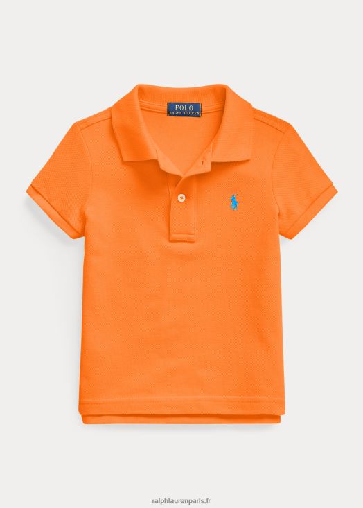 polo en maille de coton 46T60T6745 enfants Ralph Lauren station orange