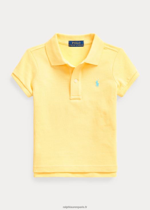 polo en maille de coton 46T60T6754 enfants Ralph Lauren maïs jaune