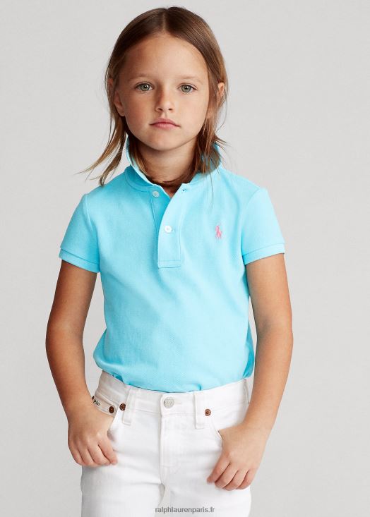 polo en maille de coton 46T60T6758 enfants Ralph Lauren nova turquoise