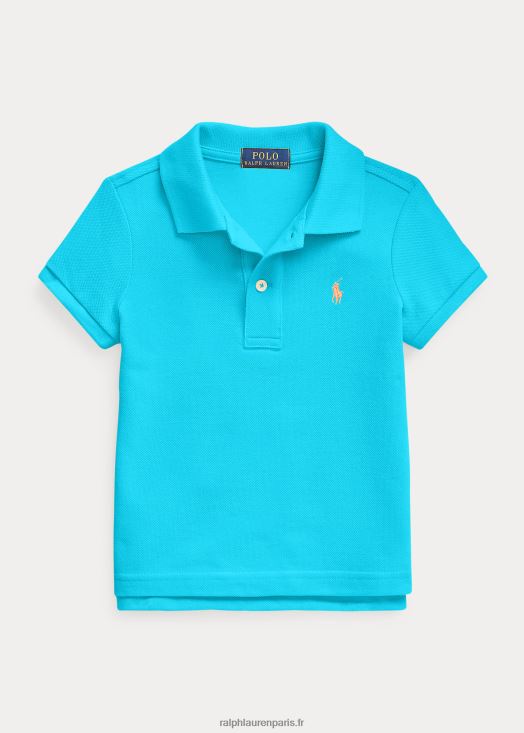 polo en maille de coton 46T60T6761 enfants Ralph Lauren crique bleue