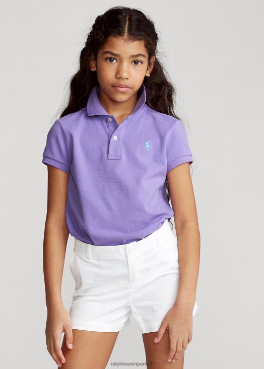 polo en maille de coton 46T60T6978 enfants Ralph Lauren cactus violet