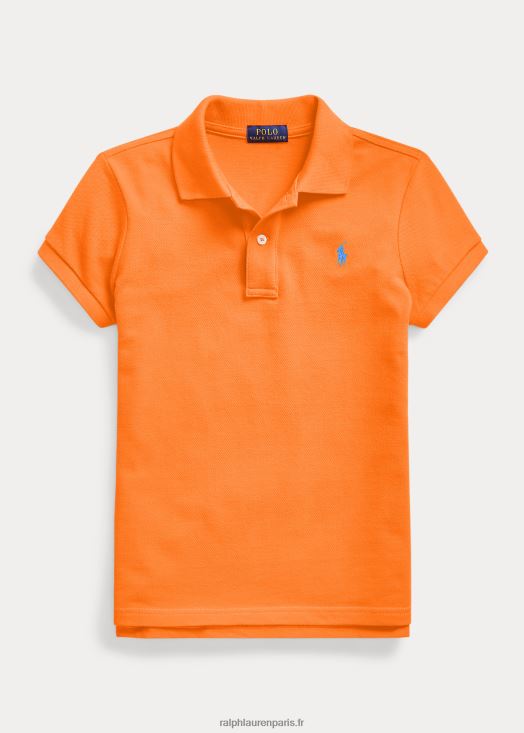 polo en maille de coton 46T60T6983 enfants Ralph Lauren station orange