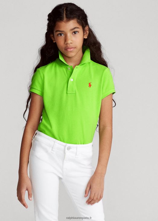 polo en maille de coton 46T60T6988 enfants Ralph Lauren kiwi citron vert