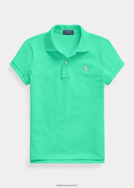 polo en maille de coton 46T60T6989 enfants Ralph Lauren vert coucher de soleil