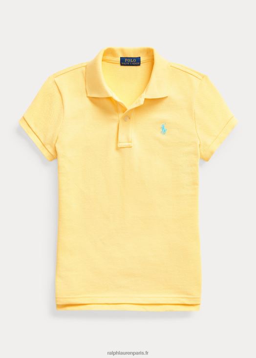 polo en maille de coton 46T60T6996 enfants Ralph Lauren maïs jaune