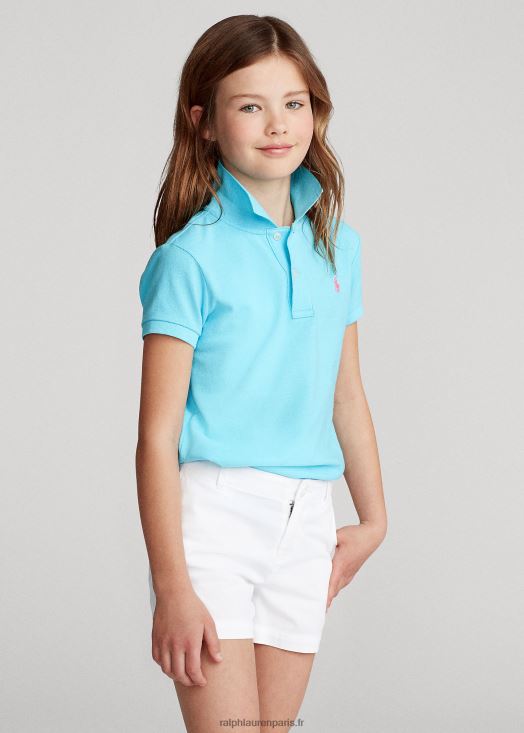 polo en maille de coton 46T60T7000 enfants Ralph Lauren nova turquoise