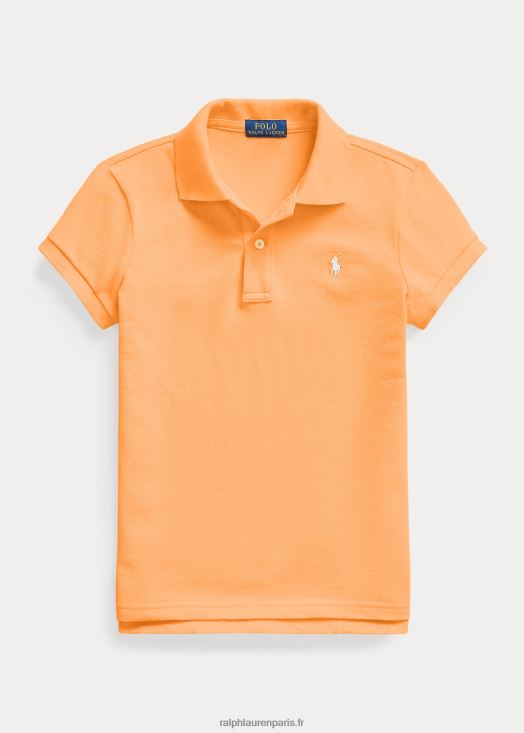 polo en maille de coton 46T60T7001 enfants Ralph Lauren clé ouest orange