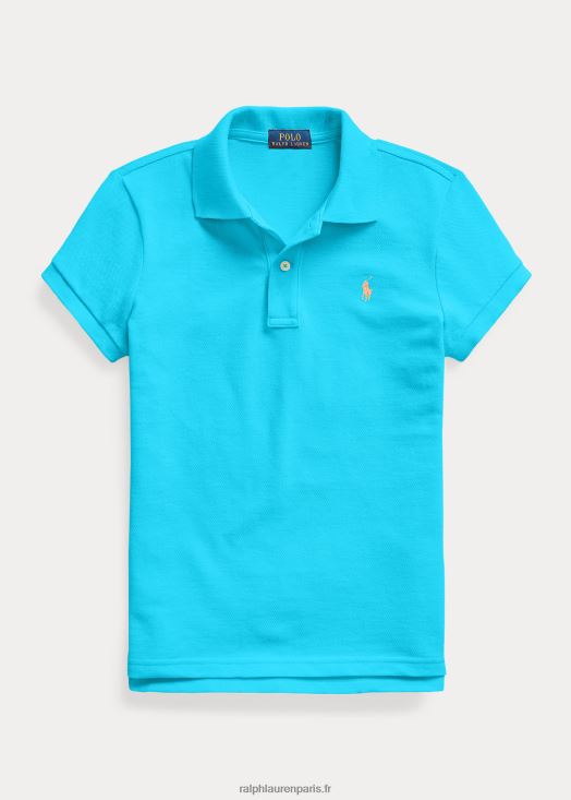 polo en maille de coton 46T60T7003 enfants Ralph Lauren crique bleue