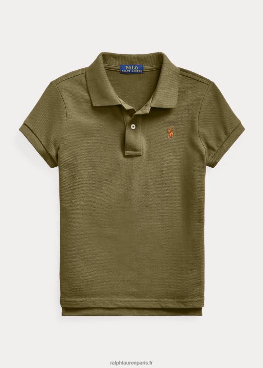polo en maille de coton 46T60T7007 enfants Ralph Lauren olivier à baldaquin