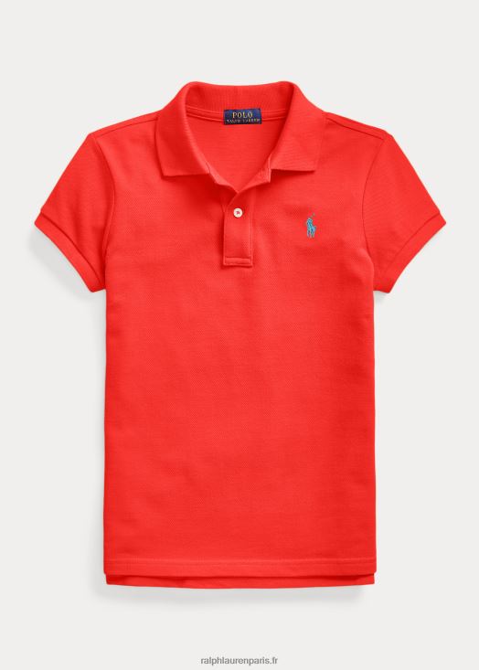 polo en maille de coton 46T60T7008 enfants Ralph Lauren pétale de rose