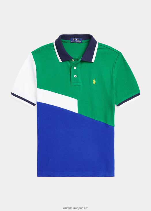 polo en maille de coton color-block 46T60T9845 enfants Ralph Lauren étoile saphir multi
