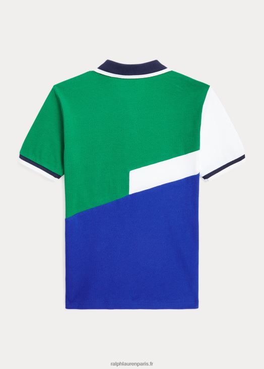 polo en maille de coton color-block 46T60T9845 enfants Ralph Lauren étoile saphir multi