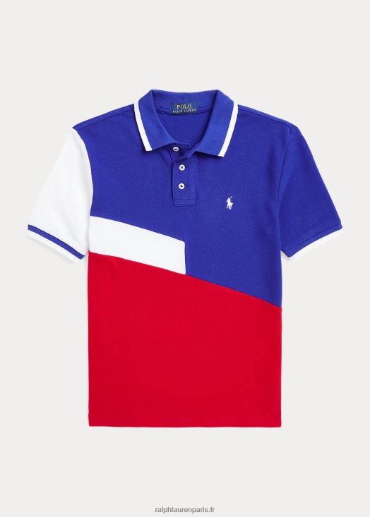 polo en maille de coton color-block 46T60T9846 enfants Ralph Lauren rl 2000 multi rouge