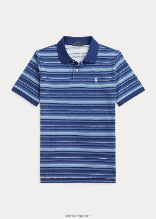 polo en maille de coton à rayures 46T60T6666 enfants Ralph Lauren bande ton sur ton peinte
