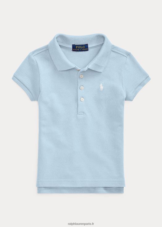 polo en maille de coton stretch 46T60T6787 enfants Ralph Lauren bureau bleu