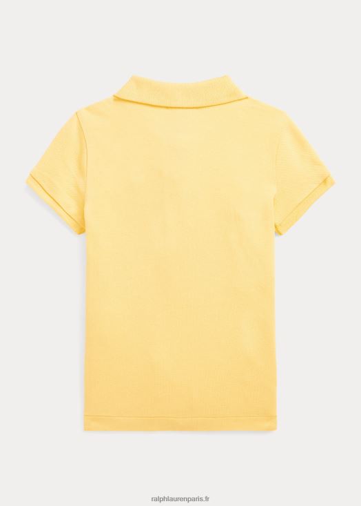 polo en maille de coton stretch 46T60T6791 enfants Ralph Lauren maïs jaune