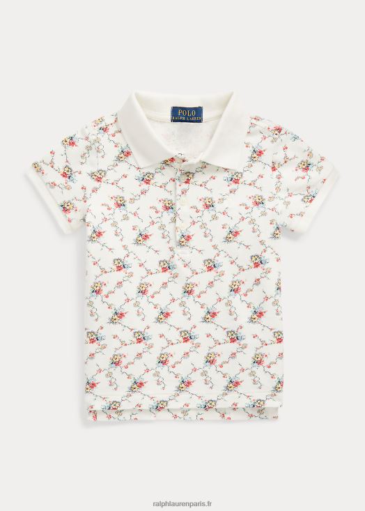 polo en résille stretch à fleurs 46T60T7376 enfants Ralph Lauren marthe floral