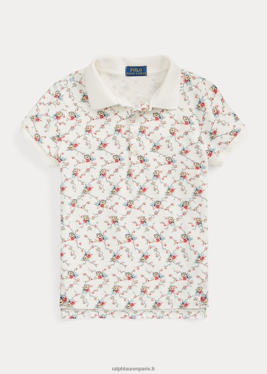polo en résille stretch à fleurs 46T60T7536 enfants Ralph Lauren marthe floral