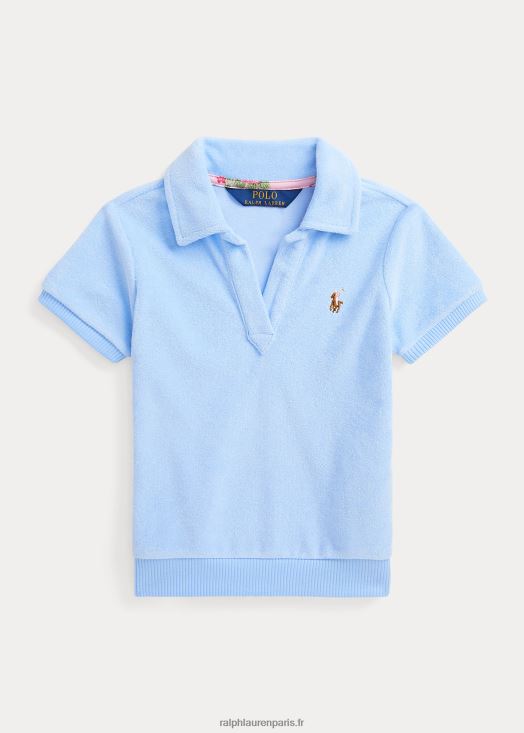 polo à manches courtes en éponge 46T60T6835 enfants Ralph Lauren bleu bébé