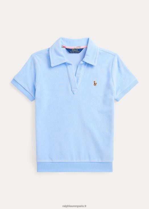 polo à manches courtes en éponge 46T60T7063 enfants Ralph Lauren bleu bébé