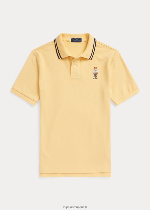 polo ours polo en maille de coton 46T60T6604 enfants Ralph Lauren maïs jaune