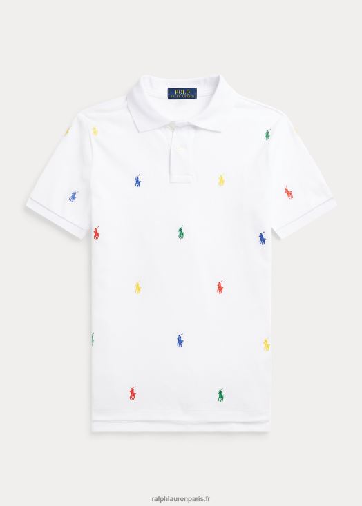 polo pony polo en maille de coton 46T60T9838 enfants Ralph Lauren blanc