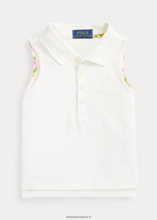 polo sans manches en maille de coton 46T60T6813 enfants Ralph Lauren lavage de pont blanc