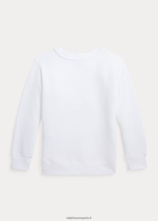 sweat à logo imprimé tie-dye 46T60T9909 enfants Ralph Lauren blanc