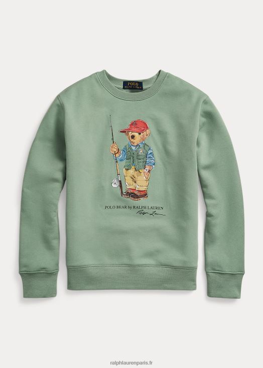 sweat polaire ours polo 46T60T6089 enfants Ralph Lauren menthe fanée