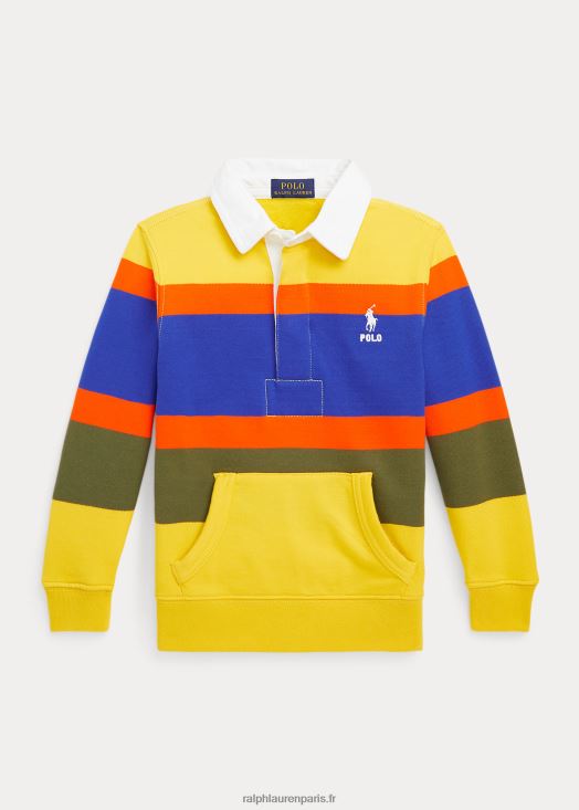 sweat rugby molleton rayé 46T60T9905 enfants Ralph Lauren citron écrasé multi