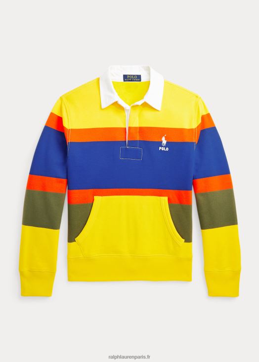 sweat rugby molleton rayé 46T60T9926 enfants Ralph Lauren citron écrasé multi