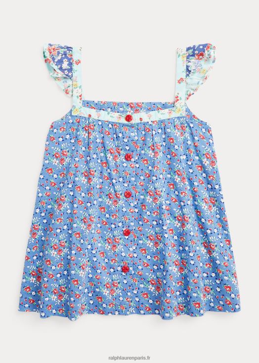 top patchwork en coton à fleurs 46T60T7090 enfants Ralph Lauren floral