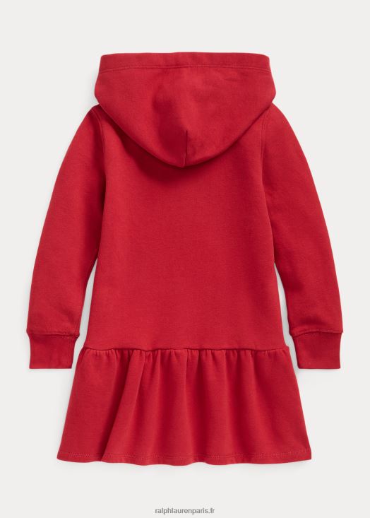 robe à capuche en molleton à logo 46T60T7410 enfants Ralph Lauren piment