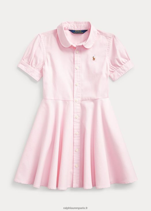 robe-chemise en coton oxford 46T60T6919 enfants Ralph Lauren déco rose