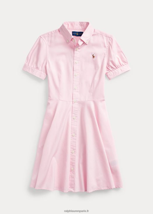 robe-chemise en coton oxford 46T60T7235 enfants Ralph Lauren déco rose