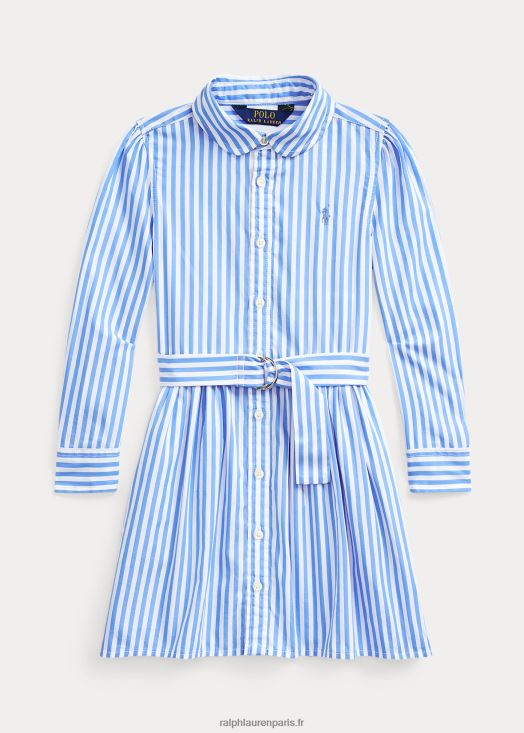 robe-chemise en coton à rayures 46T60T7480 enfants Ralph Lauren multi bleu