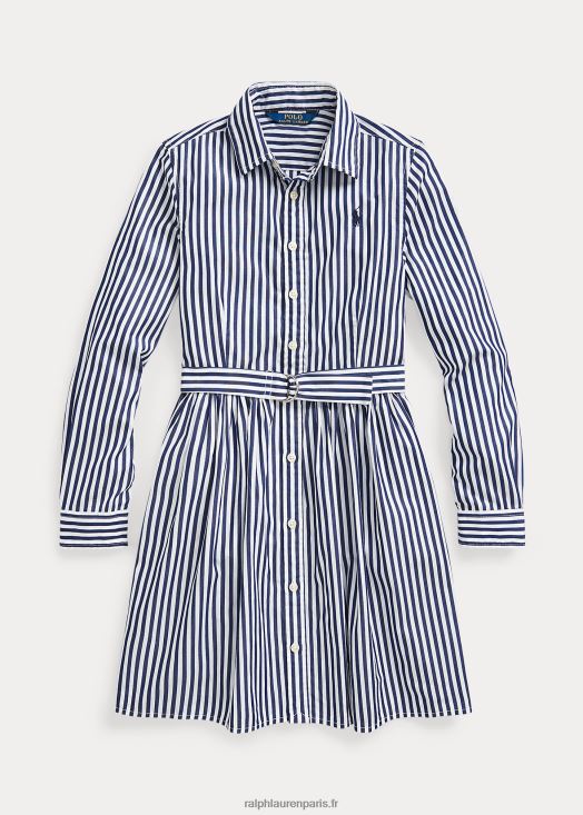 robe-chemise en coton à rayures 46T60T7634 enfants Ralph Lauren marine multi