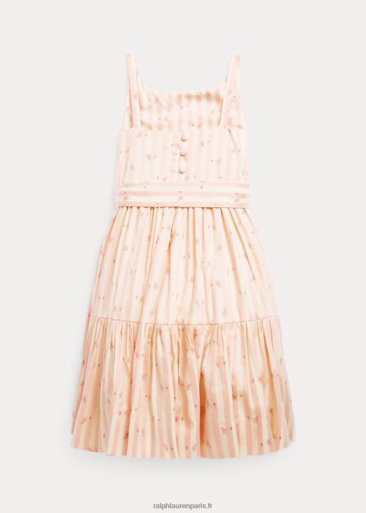 robe dobby rayée à fleurs 46T60T6872 enfants Ralph Lauren rayure florale bettina
