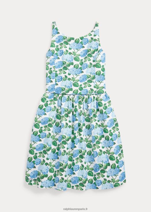 robe dobby stretch à fleurs 46T60T7532 enfants Ralph Lauren fleur d'hortensia