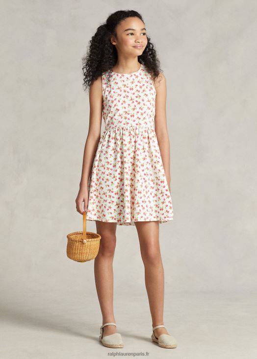 robe en jersey stretch fraise 46T60T6722 enfants Ralph Lauren imprimé fraise