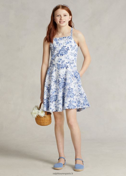 robe en lin et coton à fleurs 46T60T6721 enfants Ralph Lauren dauphine florale