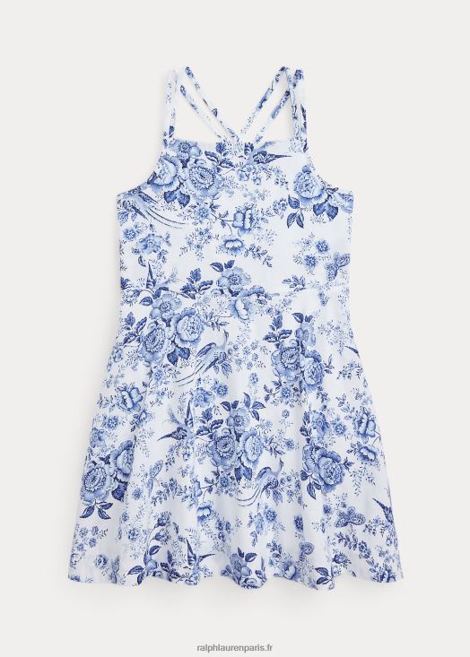robe en lin et coton à fleurs 46T60T6811 enfants Ralph Lauren dauphine florale