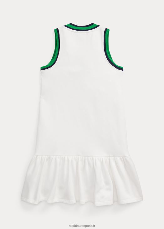 robe en molleton à rayures cricket 46T60T7136 enfants Ralph Lauren lavage de pont blanc