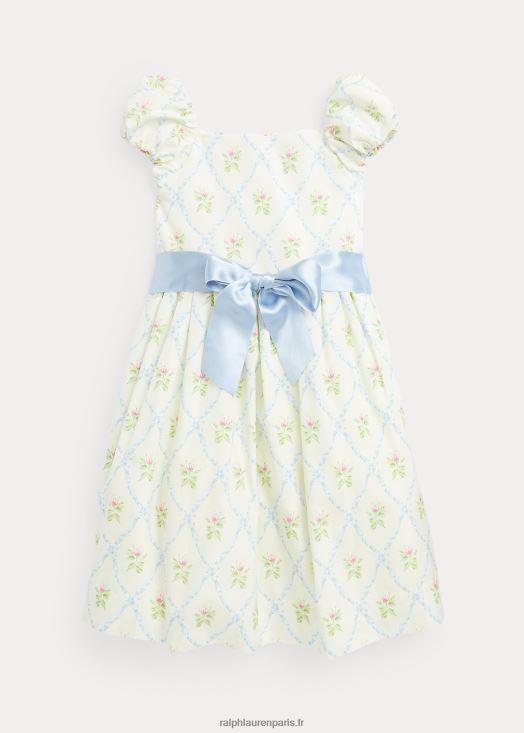 robe en soie mélangée à fleurs 46T60T7363 enfants Ralph Lauren