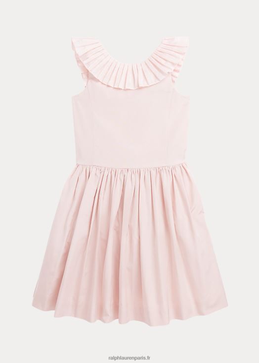 robe en soie mélangée à volants 46T60T7369 enfants Ralph Lauren rose