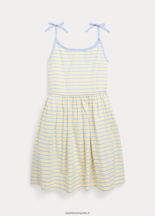 robe oxford en coton à rayures 46T60T6869 enfants Ralph Lauren jaune/marine