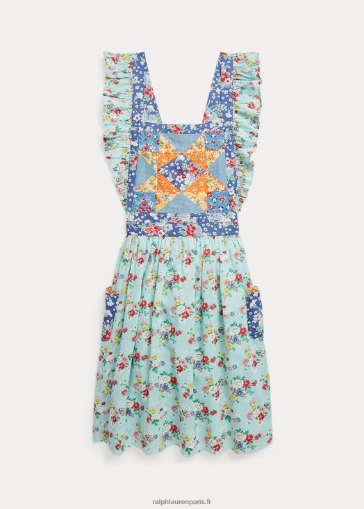 robe patchwork en coton à fleurs 46T60T7091 enfants Ralph Lauren floral