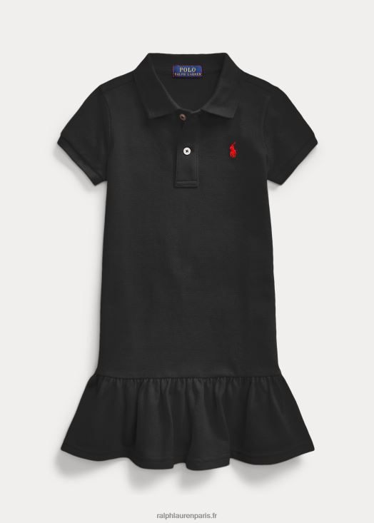 robe polo en maille de coton 46T60T6767 enfants Ralph Lauren noir