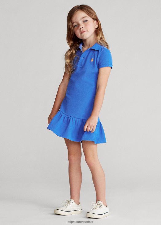 robe polo en maille de coton 46T60T6774 enfants Ralph Lauren nouveau bleu iris